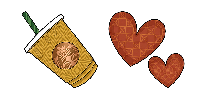 Autumn Starbucks Drink & Love Hearts