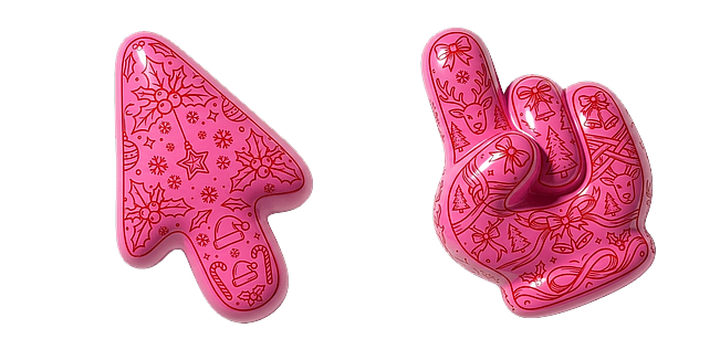 Christmas New Year Shiny Plastick 3D
