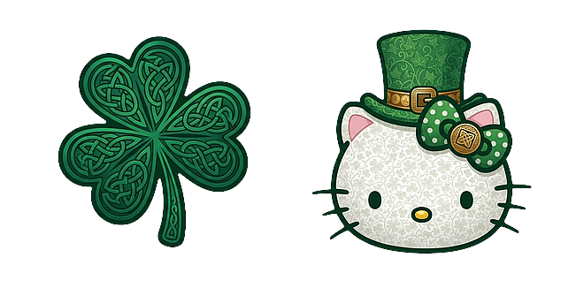 St. Patrick's Day Shamrock &  Hello Kitty