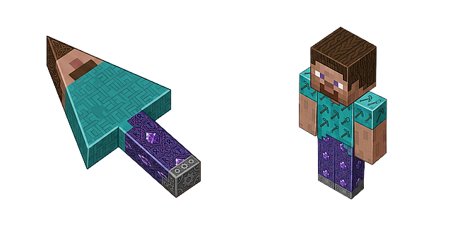 Steve 3D Character Minecraft & Arrow