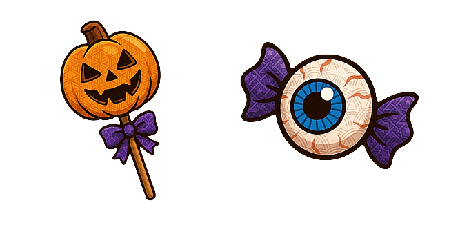 Add Scary Sweet Lollipops and Candy Eyes