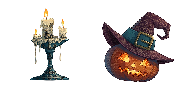Cute Witch Pumpkin Unique Wax Candlestick