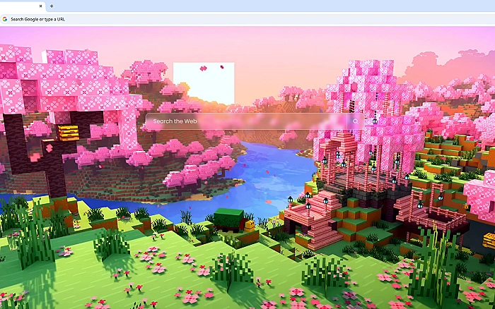 Minecraft Relaxing Cherry Grove Live Wallpaper