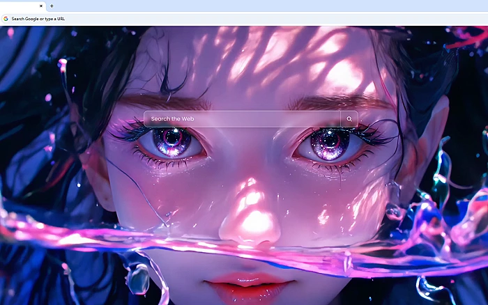 Anime Girl Purple Water Live Wallpaper