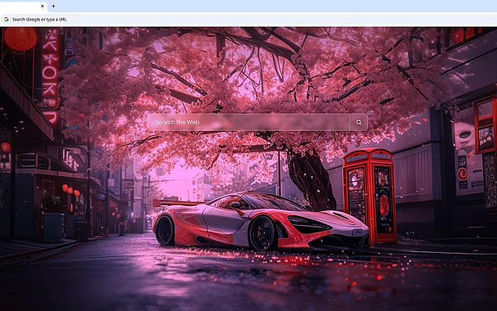 Mclaren 765LT Spider Blossom Street Live Wallpaper