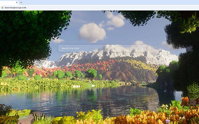 Minecraft Autumn Mountains Live Wallpaper