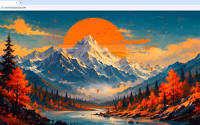 Autumn Mountain Sunset Live Wallpaper