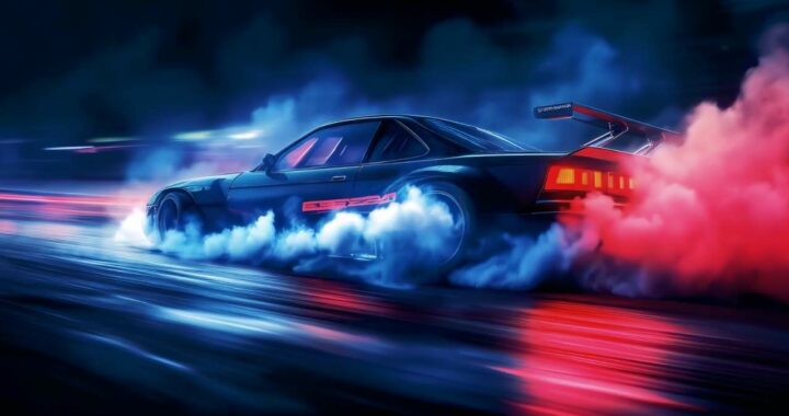 Neon Drift Live Wallpaper