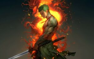 Zoro Red Dragon Live Wallpaper