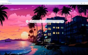 Retrowave Beach Live Wallpaper