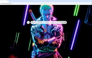Roronoa Zoro Neon Glow Live Wallpaper